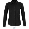 NEOBLU Košile Basile Women, piqué, dlouhý rukáv, dámská COT243791n1105-deep black 2XL Černá deep