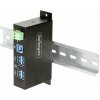 StarTech.com 4-Port Managed USB Hub with 4x USB-A, Heavy Duty with Metal Industrial Housing, ESD & Surge Protection, Wall/Desk/Din-Rail Mountable, USB 3.0/3.1/3.2 Gen 1 5Gbps - Rozbocovac - 3 x USB 3.