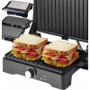 Elektrický gril LTC čierny, rozkladací, 1500 W s reguláciou teploty
