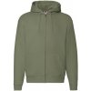 Fruit of the Loom Pánska mikina s kapucňou 62-034-0 Classic Olive XL