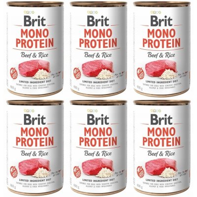 Brit Mono Protein Beef & Brown Rice 6 x 400 g