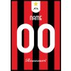 Superfutbal Maketa dresu AC Miláno, červená / čierna Rozmer: A2, Meno a číslo: Vlastné