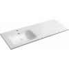 Sapho ARECA umývadlo 141x51,5cm, liaty mramor, ľavé, biela SPH AC141L