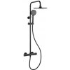 Sprchový systém SAT s termostatickou batériou čierna SATSSTKC