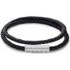 Calvin Klein Módny pánsky kožený náramok Braided 35000093