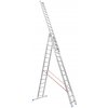 Hliníkový trojdielny výsuvný rebrík VENBOS PROFI, 3x15 priečok, 9,79 m