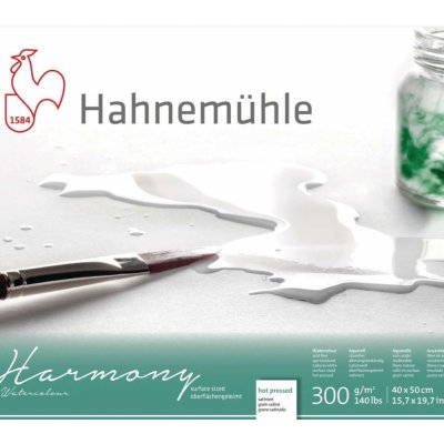 Hahnemühle harmony akvarelový blok 300 GR M2 lisovaný za tepla 12 listov 30 x 40 cm