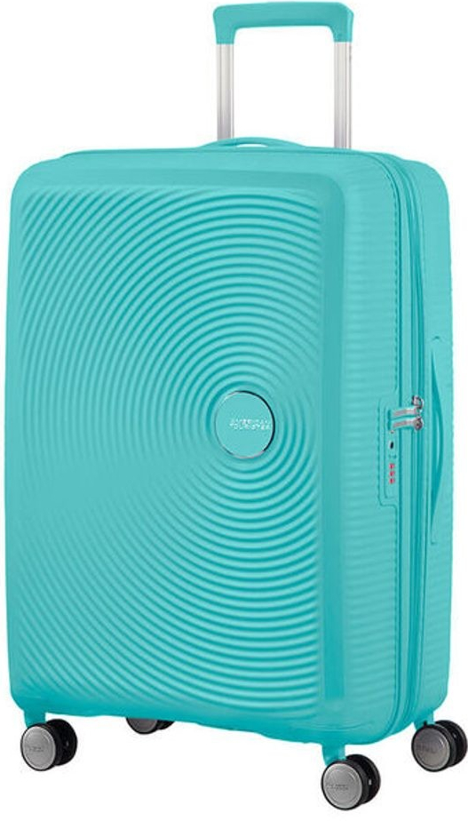 American Tourister Soundbox Spinner 32G modrá 97/110 l