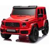 Beneo Elektrické autíčko Mercedes-Benz G63 AMG 4x4² Dvojmiestne 12V, červené, MP3 Prehrávač s USB/AUX vstupom, Pohon 4x4, Batéria 12V14Ah, EVA kolesá s odpružením, Koženkové sedadlá, Diaľkový ovládač,