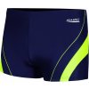 Aqua Speed Man's Swimming Shorts Dennis Navy Blue/Green Pattern