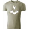 T-ričko Batman pánske tričko Farba trička: Svetlá Khaki, Farba potlače: Biela, Veľkosť: M