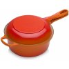 Le Creuset - Liatinový hrniec 2v1 okrúhly s pokrievkou 22 cm/2,3 l oranžový