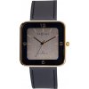 Hodinky Square Wrist so zlatým ciferníkom čierne
