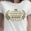 Tričko s potlačou MAMA PROGRAMÁTORKA Pánsky Biela 5XL