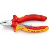 KNIPEX 70 06 125 Bočné štiepacie kliešte izolov.viacsel.návleky, certifikácia VDE, chrómované 125 mm