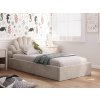 Čalúnená detská posteľ 90x200 s roštom, Béžovy Velvet Kids Line 3 Mušle