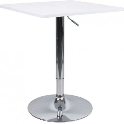 Tempo Kondela Barový stôl s nastaviteľnou výškou, biela, 60x70-91 cm, FLORIAN 2 NEW