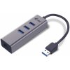 i-tec USB 3.0 Metal HUB 3 Port + Gigabit Ethernet U3METALG3HUB