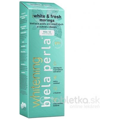 BIELA PERLA White & fresh moringa zubná pasta bieliaca 75 ml