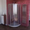 Polysan Lucis Line Sprchový kút 90x90 cm, štvrťkruhový, chróm/čierne sklo, DL2615