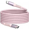 Verbatim USB kábel USB C samec - USB C samec, 100W, 1.2m, magnetický, ružový, box, 31857