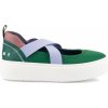 BALERÍNKY MARNI TECH & LEATHER BALLERINA SNEAKERS GREEN
