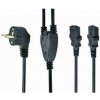 GEMBIRD Kabel napájecí 230V 2m 2 zástrčky (Y rozdvojka) PC-186-ML6