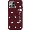 Gumený kryt HEART na iPhone 12/12 Pro - Wine Red