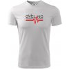 Cycling ekg - Pánske tričko Fantasy športové - 3XL ( Biela )