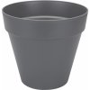 elho Kvetináč Loft Urban Round s kolieskami antracitový, pr. 39 x 35 cm