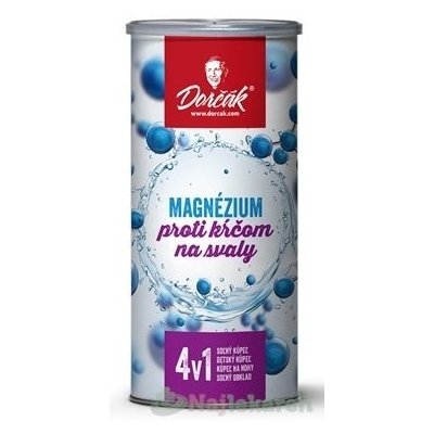 Dorčák Magnézium proti kŕčom na svaly 4v1 soľ do kúpeľa 350 g od 6,95 € -  Heureka.sk