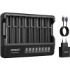 XTAR MX8 multikompatibilná 8-slotová inteligentná smart nabíjačka + XTAR PD20W QC3.0 SET