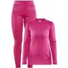 CRAFT CORE Warm Baselayer W růžová 1909708-738000 L; Růžová set