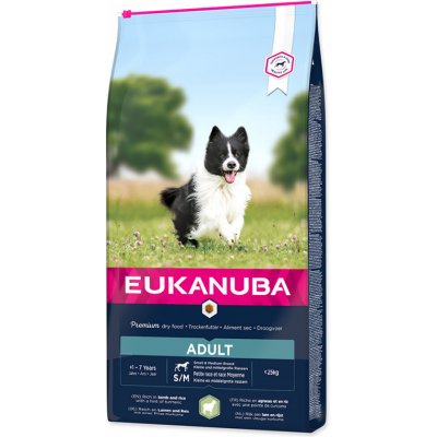 Eukanuba Dog Adult Lamb&Rice Small&Medium 12kg krmivo pre psov