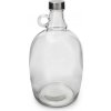 Demižón holý sklenený 2L ucho s uzáverom INOX