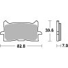 SBS brzdové platničky GF379 SINTER GOLD HONDA CRF1000/1100L AFRICA TWIN 16-20