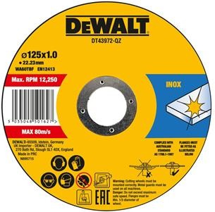 DeWALT DT43972 Řezný kotouč na kov a nerez 125 x 1 mm