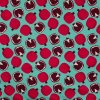 Strima French Terry Print - pomegranate, tiffany