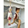 Clayre & Eef Závesná dekoratívne ozdoba Pinocchio - 3 * 3 * 11 cm - Clayre & Eef