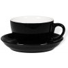 Biebri šálka s podšálkou, 190ml, set 4 ks, čierna