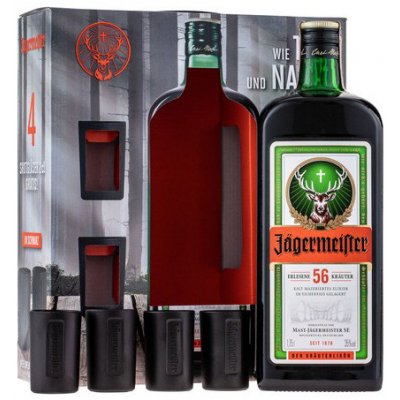 Jägermeister Day & Night 35% 1,75 l (darčekové balenie 4 poháre)