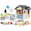 Set domček s reštauráciou a obchod s posedením Chef House Life Smoby rozšíriteľný so stolom a stoličkami spotrebiče s potravinami