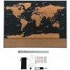 Malatec 23442 Veľká Stieracia mapa sveta s vlajkami 82 × 59 cm + príslušenstvom 00023442