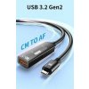 PremiumCord USB 3.2 Gen 2 repeater a prodlužovací kabel C-Male-A-Female, 10Gbps Aluminium 7m ku3rep7bl