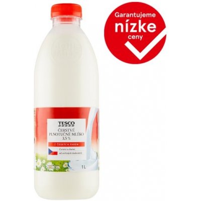 Tesco plnotučné mlieko 3,5 % 1 l