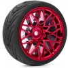 Yeah Racing Spec T LS Wheel Offset 3 Red w/Tire 4 ks pre 1/10 Road (YR-WL-0108)