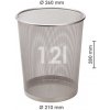 Drôtený kôš na odpadky strieborný 12L LD01-509-1