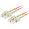 LANBERG optický patch cord MM SC/UPC-SC/UPC duplex 1m LSZH OM4 50/125 průměr 3mm, barva magenta