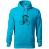 Gravel Bike - kostra - Mikina pánska Cape s kapucňou - 2XL ( Svetlý tyrkys )