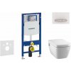 Geberit Duofix Modul na závesné WC s tlačidlom Sigma50, alpská biela + Tece One - sprchovacia toaleta a doska, Rimless, SoftClose 111.300.00.5 NT8